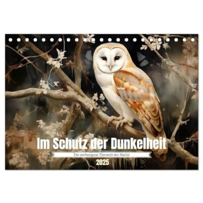 Abbildung von Im Schutz der Dunkelheit (Tischkalender 2025 DIN A5 quer), CALVENDO Monatskalender