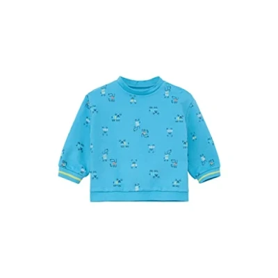 Abbildung von s.Oliver A Imprime Sweatshirt für Kinder, Größe: 74, Azurblau