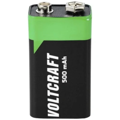 Abbildung von VOLTCRAFT 6LR61 9 V Block Akku Li Ion 500 mAh 7.4 1 St.