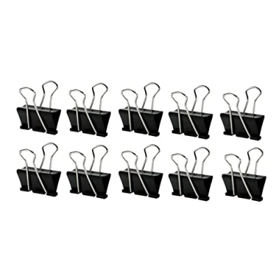 Abbildung von Q Connect KF01285 Briefklemmer, Foldback Klammer 42mm 10 stück schwarz