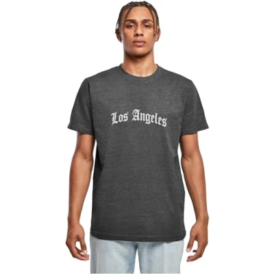 Abbildung von Mister TEE LOS Angeles Wording Tshirt print, Herren, Größe: Large, Charcoal