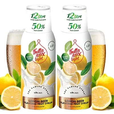 Abbildung von 2 x 500ml LIGHT Zitronen Radler Fitness Sirup von Frutta Max Zuckerfrei mit Stevia