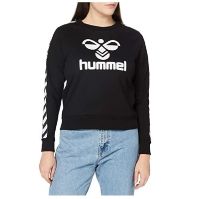 Abbildung von hummel Damen Classic Taped Sweatshirt , weiß, XS