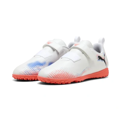 Abbildung von Puma Future 8 PLAY Fußballschuhe Indoor white blackglowing red für Kinder, Größe: 34, White/ black/glowing Schuhe