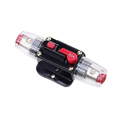 Abbildung von Mintice 12V 50A Automotor Audio Inline Leistungsschalter Sicherungshalter Schutz Stereo Sicherung zurücksetzen