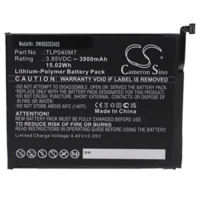 Abbildung von vhbw Akku Ersatz für Alcatel TLP040M7 Tablet Pad (3900mAh, 3,85V, Li Polymer)