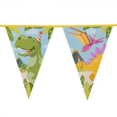 Abbildung von Dinosaurus Party Wimpelgirlande 6 Meter