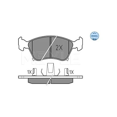 Abbildung von MEYLE 025 219 7617/W Bremsbelagsatz ORIGINAL Quality Vorderachse mit akustischer Verschleißwarnung Anti Quietsch Blech TOYOTA: Avensis I Kombi