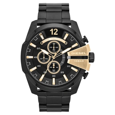 Abbildung von Diesel Chronograph MEGA CHIEF, DZ4338, Quarzuhr, Armbanduhr, Herrenuhr, Stoppfunktion, Edelstahlarmband