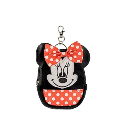 Abbildung von DISNEY Minnie Maus Mini Rucksack, Schlüsselanhänger in Schwarz und Rot, Schwarz, Weiß Einheitsgröße, Modern