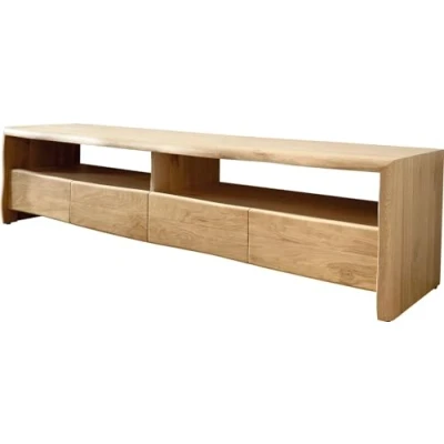 Abbildung von Lowboard Live Edge 190 cm Eiche Natur 4 Schübe 2 Fächer Baumkante