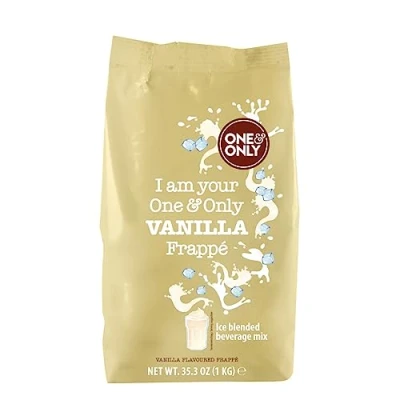 Abbildung von One&amp;Only Frappé Powder Vanilla Flavoured 1 kg Getränkepulver mit Vanillegeschmack zur Zubereitung eines Frappés im Mixer