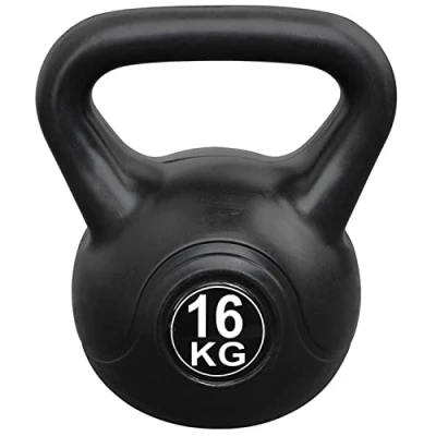 Abbildung von Kettlebell 16 kg Kunststoff für drinnen und draußen Schwarz