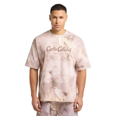 Abbildung von Carlo Colucci Tshirt print, Größe: Large, Beige