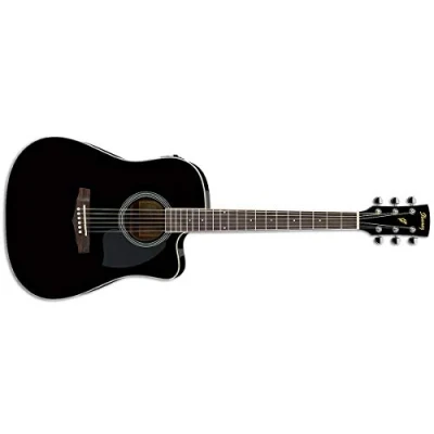 Abbildung von Ibanez Performance Series PF15ECE BK Full Size Electro Acoustic Guitar Black High Gloss
