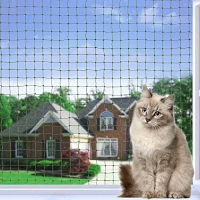 Abbildung von Tatamiyya Katzennetz Für Balkon, Drahtverstärkt 8x3m, Balkonnetz ist Robust Biss Und Reißfest, UV Witterungsbeständig, Zum Balkonen, ​Terrassen Fenstern(Olivgrün)…
