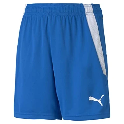 Abbildung von Puma Teamliga kurze Sporthose für Kinder, Größe: 152, Blaugelb