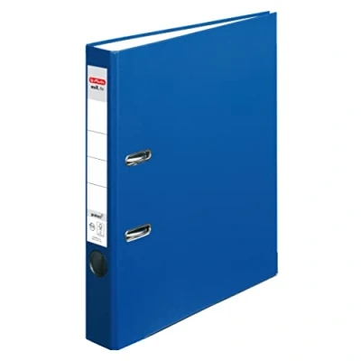 Abbildung von Herlitz Ordner maX.file protect A4 5cm PP Kunststoffbezug/Papier hellgr.besch. (blau, 5er Pack)