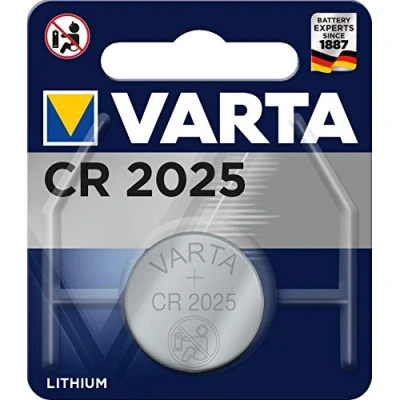Abbildung von Varta CR2025 Lithium 3 V Non Rechargeable Battery Batteries (Lithium, Button/Coin, V, CR2025, Silver, 20 mm)