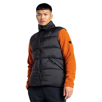 Abbildung von Dare 2b Mentor Mens Gilet Bodywarmer Jacket recyceltes wasserabweisendes Finish, wattierte Jacke mit Stehkragen, durchgehendem Reißverschluss und 2 niedrigen Reißverschlusstaschen