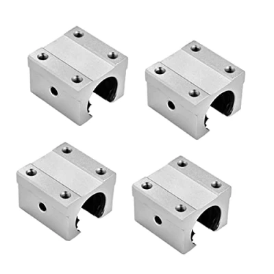 Abbildung von CNCYEAH 4 Stücke SBR16UU 16mm Aluminiumlegierung Linearlager Gleitblock, Öffnen Linear Router Stehlager Aluminium Kugellager Slide Block für Welle/Stange CNC Teile