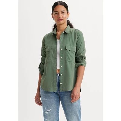 Abbildung von Levi&#039;s Doreen Utility IN Patches Hemdbluse, Damen, Größe: Large, Bright white