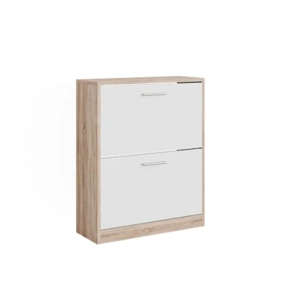 Abbildung von Vicco Schuhschrank Gizmo, Sonoma/Weiß, 59 x 72.5 cm 2 Fächern