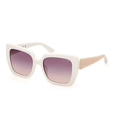 Abbildung von Guess Damen GU7889 21Z Gläser SONNENBRILLEN Acetat Weiß Violett Quadratisch Normal Schattiert