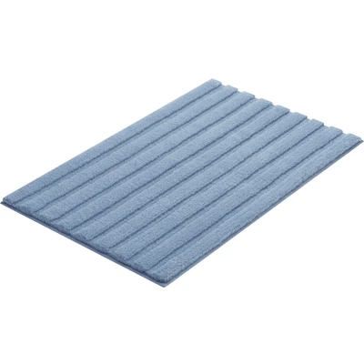 Abbildung von Kleine Wolke Badematte &quot;Cord&quot;, Höhe 25 mm, rutschhemmend beschichtet, fußbodenheizungsgeeignet, Badteppich, Streifen Design, Hoch Tief Effekt