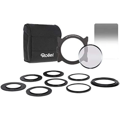 Abbildung von Rollei 100mm Rechteckfitler Starter Kit MK II bestehend aus Filterhalter und Medium GND 8 Grauverlaufs CPL Filter 26491