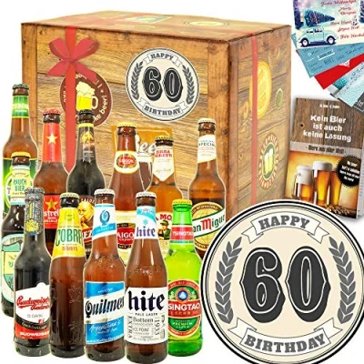 Abbildung von 60. Geburtstag + Bier Geschenk Welt Geschenke zum 60