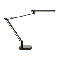 Abbildung von Unilux LED Schreibtischlampe Mambo, dimmbar 3.000 bis 5.000K, 900LUX, 7W, mit Klemme und Fuß, Lichtfarbe einstellbar, schwarz/weiß