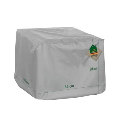Abbildung von Mehr Garten Premium Protect Abdeckung Loungesessel 85x85x80 cm, hellgrau, atmungsaktives 2 lagiges Polyestergewebe, Schutzhülle für Gartensessel wasserdicht und UV beständig
