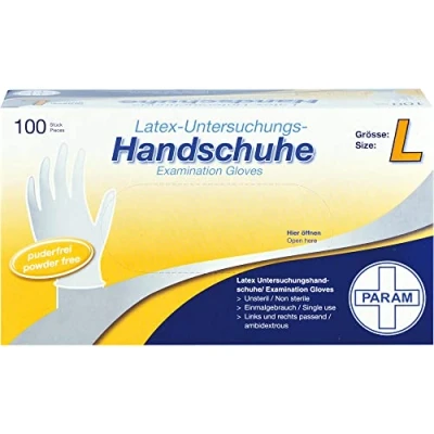 Abbildung von Handschuhe Einmal Latex puderfrei L 100 St