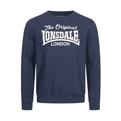 Abbildung von Lonsdale Normale Passform Burghead Sweatshirt, Herren, Größe: XXL, Navy white