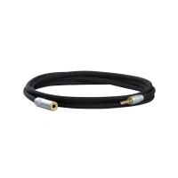 Abbildung von Dynavox 207378 Audio Forlængerkabel [1x Jacktilslutning 3,5 mm 1x Jackstik mm] 1.50 m Sort