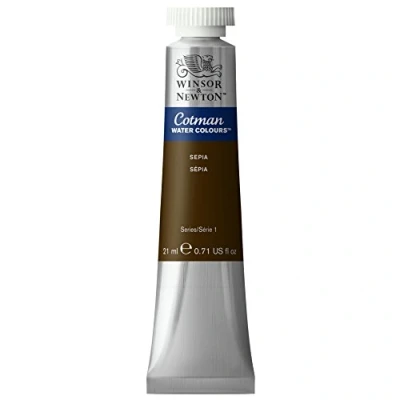 Abbildung von Winsor &amp; Newton 0308609 Cotman Aquarellfarbe mit ausgezeichneter Transparenz, Farbkraft und Verarbeitungseigenschaften, Wasserfarbe 21ml Tube Sepia
