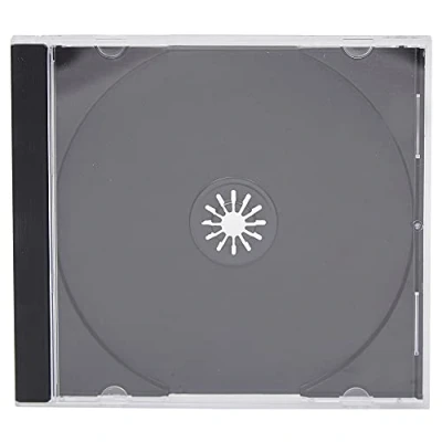Abbildung von Dragon Trading® CD /DVD Hüllen, 10,4 mm, für 1 Disc, schwarzer Einsatz, 10 Stück
