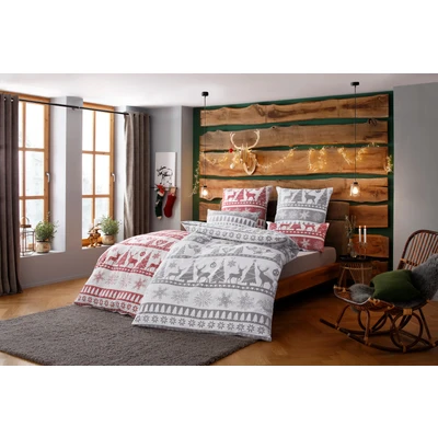 Abbildung von my home Bettwäsche &quot;Sindbad&quot;, (2 tlg.), aus 100% Baumwolle, Biber (Flannell) Qualität, Bett und Kopfkissenbezug mit Knöpfen, Set unterstützt die Initiative Cotton Made in Africa, Green zertifiziert