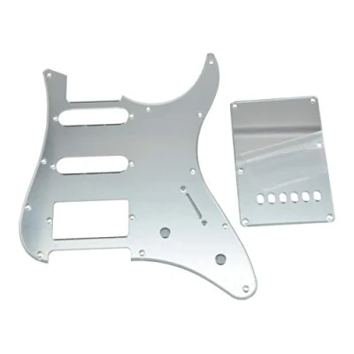 Abbildung von KAISH Silver Mirror Guitar HSS Pickguard Tremolo Trem Cover for Yamaha Pacicica