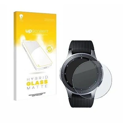 Abbildung von upscreen Entspiegelungs Schutzglas für Samsung Galaxy Watch (46 mm) Schutzfolie Matt, Glas Folie [mattierend, 9H Panzerschutz, Anti Fingerprint]