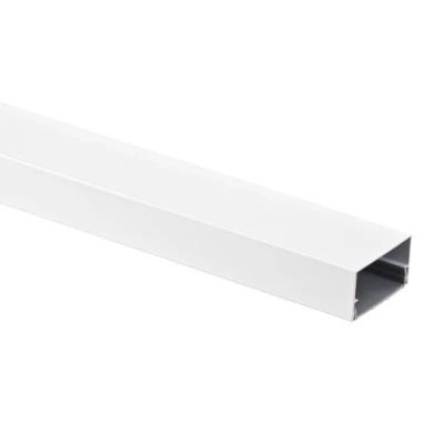 Abbildung von Alu Kabelkanal eckig weiß 115x3,7 cm für TV HiFi Computer Lampen Aluminium Abdeckung LED, Plasma oder LCD Fernseher