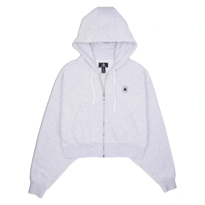 Abbildung von Converse retro Chuck Graphic Hoodie Kapuzenpullover, Damen, Größe: XL, Light heather grey trail