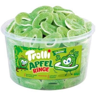 Abbildung von Trolli Dosen Diverse Sets 1er 2er 3er 4er Set Büro Party Mischpaket Grosspackung 1x Apfel Ringe &amp; 1xHLKauf Block