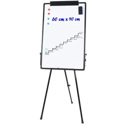Abbildung von TUKA i AKUT ​Flipchart Ständer Magnetisch Whiteboard 90X60cm, Höhenverstellbar Zusammenklappbar, Flipchart Staffelei Whiteboards mit Papierhalter, Beschreibbar Abwischbar Magnetisch, Schwarz TKD8710
