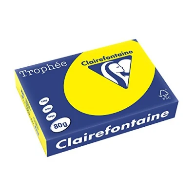 Abbildung von 5 x Rodeco Kopierpapier Trophee A4 80g/qm VE=500 Blatt kanariengelb