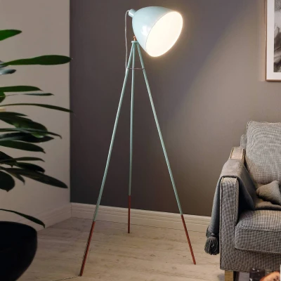 Abbildung von Eglo 49342 Stehlampe DUNDEE Stahl mint, dreibeinig E27 max.1X40W H:135,5 cm mit Zugschalter