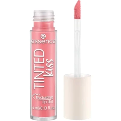 Abbildung von essence TINTED kiss hydrating lip tint, Lippenstift, Nr. 01, Pink, feuchtigkeitsspendend, langanhaltend, Expressergebnis, natürlich, vegan, ohne Parfüm, ölfrei, Alkohol, 1er Pack (4ml)