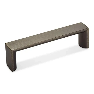 Abbildung von SO TECH® Möbelgriff Edelstahloptik dunkel Bügelgriff SW75 BA 96 mm, Griff Schrankgriff Schubladengriff incl. Schrauben