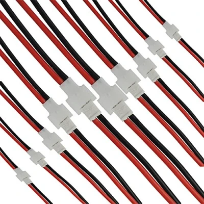 Abbildung von Boladge 10 Pairs 1S Batterie Balance Ladegerät Silikonkabel 2.0MM Pitch JST 2 Pin Männlich Buchse Stecker Draht Adapter für RC Lipo (1S)
